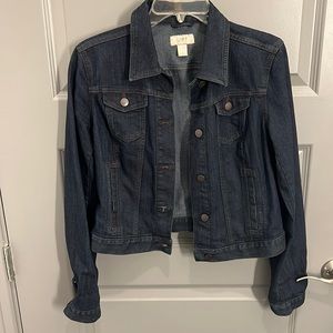 LOFT dark denim jacket